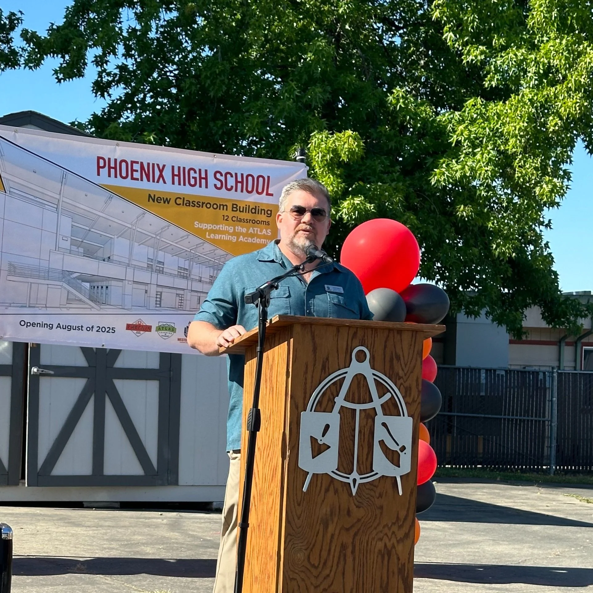 Jason Price speaking at a Western Placer school event